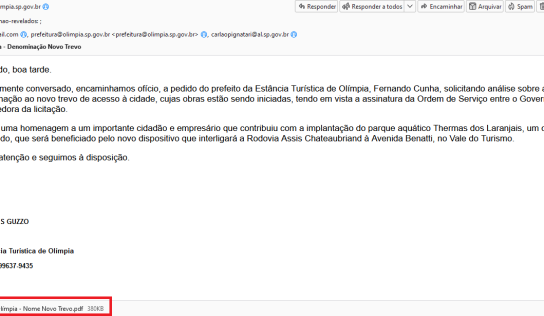 Prefeitura esclarece polêmica sobre denominação  do novo trevo de acesso a Olímpia