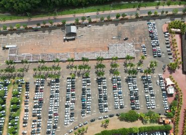 Réveillon das Águas inicia montagem da estrutura e libera troca de convites da pista no Thermas dos Laranjais