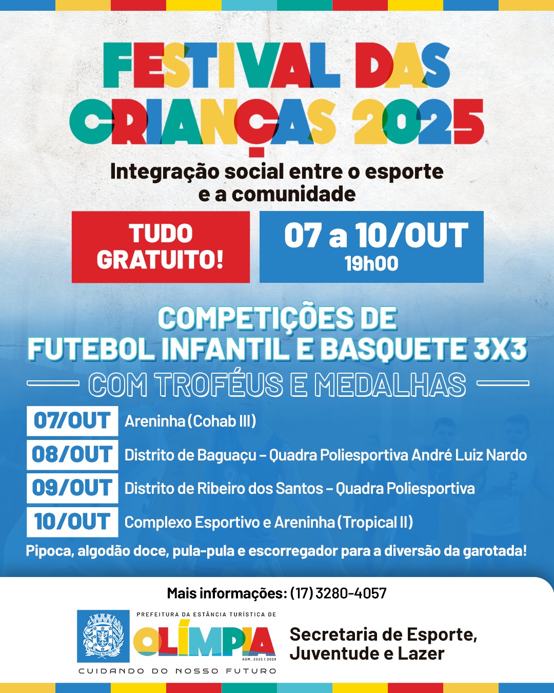 Olímpia promove Festival das Crianças com programação especial e gratuita para toda a família