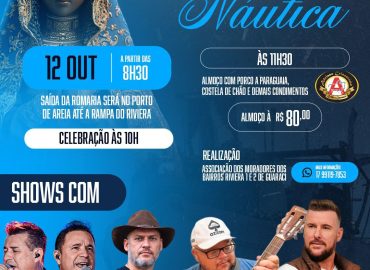 Guaraci terá procissão náutica e almoço com shows no Dia da Padroeira do Brasil